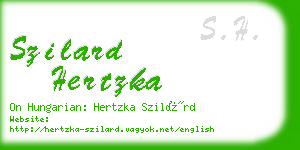 szilard hertzka business card